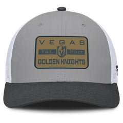 Vegas Golden Knights Fanatics Fundamental Adapt Trucker Adjustable Hat - Gray/Charcoal - NHL