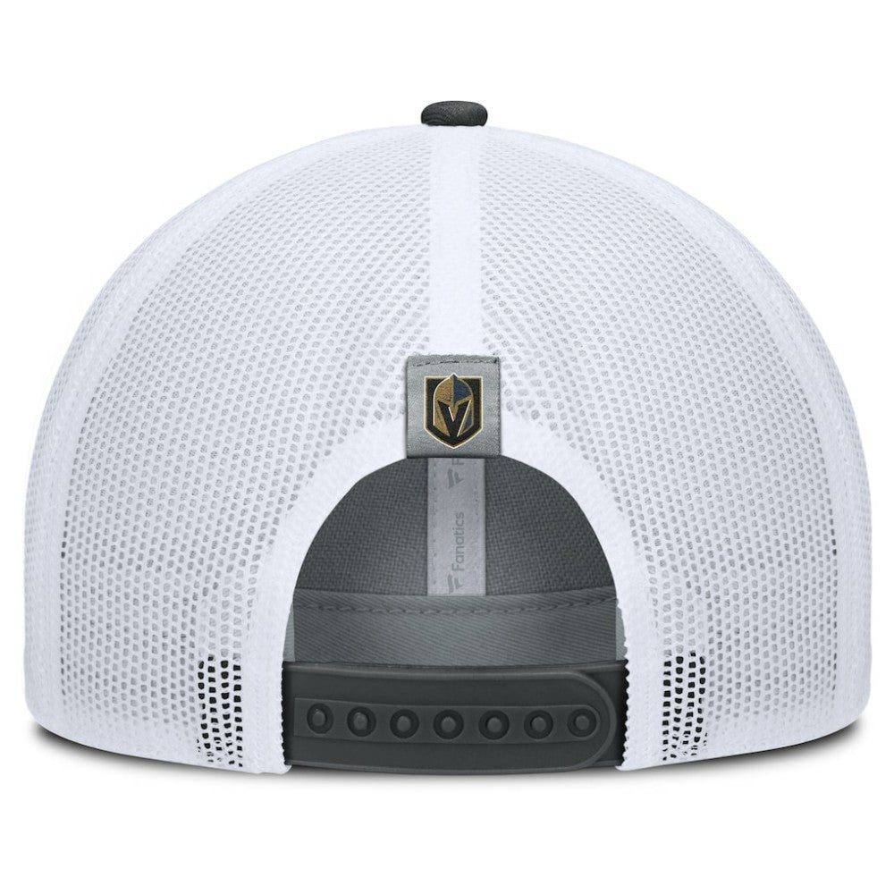 Vegas Golden Knights Fanatics Fundamental Adapt Trucker Adjustable Hat - Gray/Charcoal - NHL