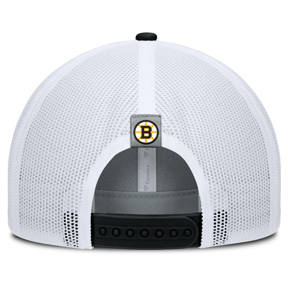Boston Bruins Fanatics Fundamental Adapt Trucker Adjustable Hat - Gray/Black - NHL