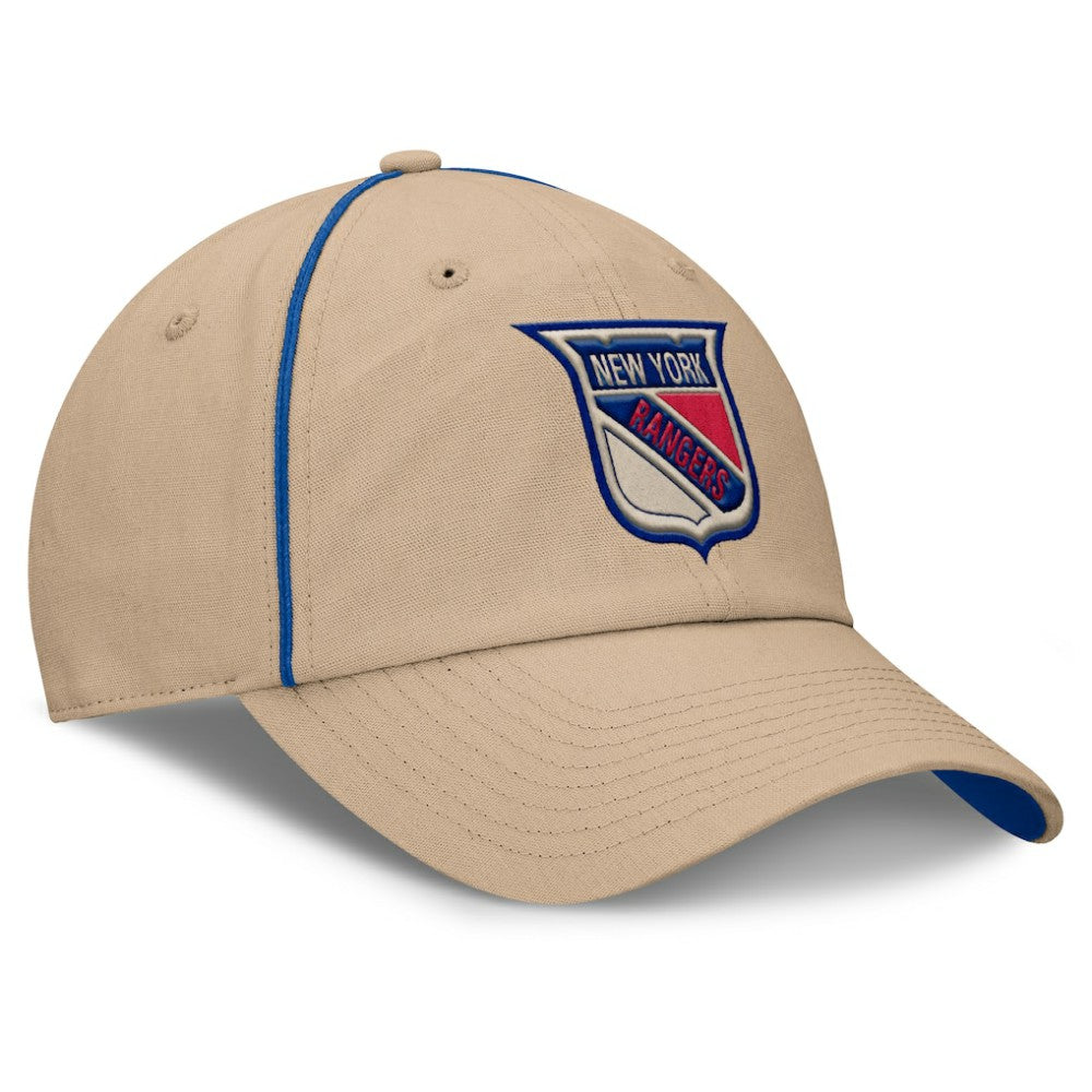 New York Rangers Fanatics Heritage Setoff Adjustable Hat - Tan - NHL