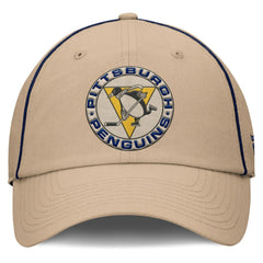 Pittsburgh Penguins Fanatics Heritage Setoff Adjustable Hat - Tan - NHL