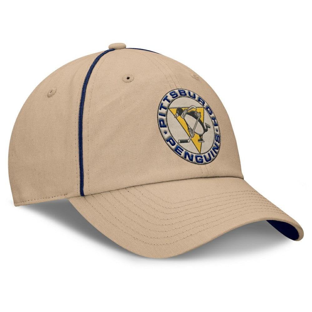 Pittsburgh Penguins Fanatics Heritage Setoff Adjustable Hat - Tan - NHL