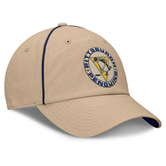 Pittsburgh Penguins Fanatics Heritage Setoff Adjustable Hat - Tan - NHL