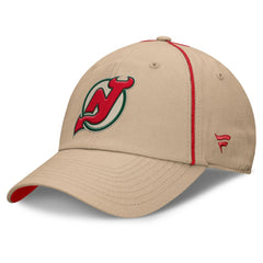 New Jersey Devils Fanatics Heritage Setoff Adjustable Hat - Tan - NHL