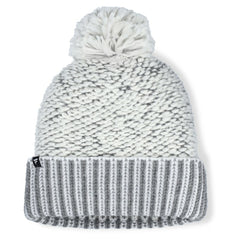 Chicago Blackhawks Fanatics Women's Fundamental Mist Cuffed Knit Hat with Pom - White/Gray - NHL