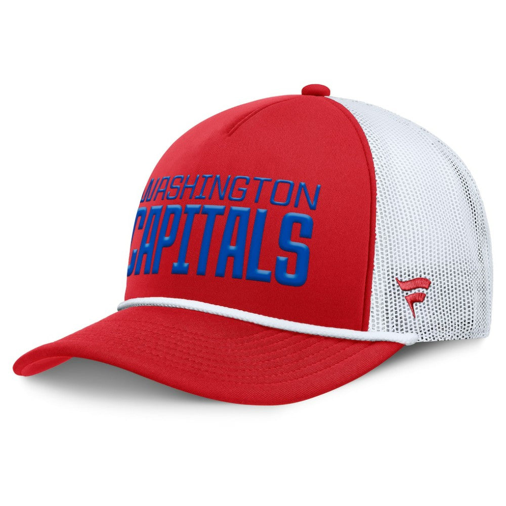 Washington Capitals Fanatics Heritage Dutch A-Frame Trucker Adjustable Hat - Red/White - NHL
