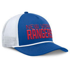 New York Rangers Fanatics Heritage Dutch A-Frame Trucker Adjustable Hat - Blue/White - NHL