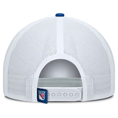 New York Rangers Fanatics Heritage Dutch A-Frame Trucker Adjustable Hat - Blue/White - NHL