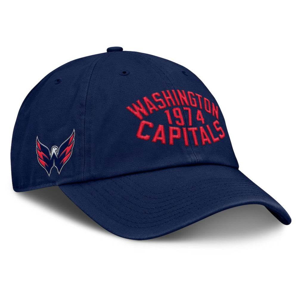 Washington Capitals Fanatics Fundamentals Archer Adjustable Hat - Navy - NHL