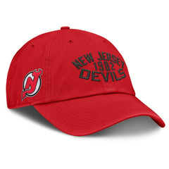 New Jersey Devils Fanatics Fundamentals Archer Adjustable Hat - Red - NHL