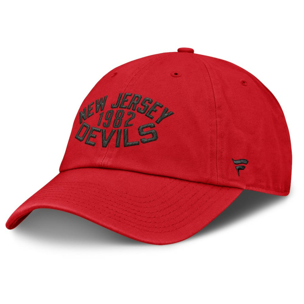 New Jersey Devils Fanatics Fundamentals Archer Adjustable Hat - Red - NHL
