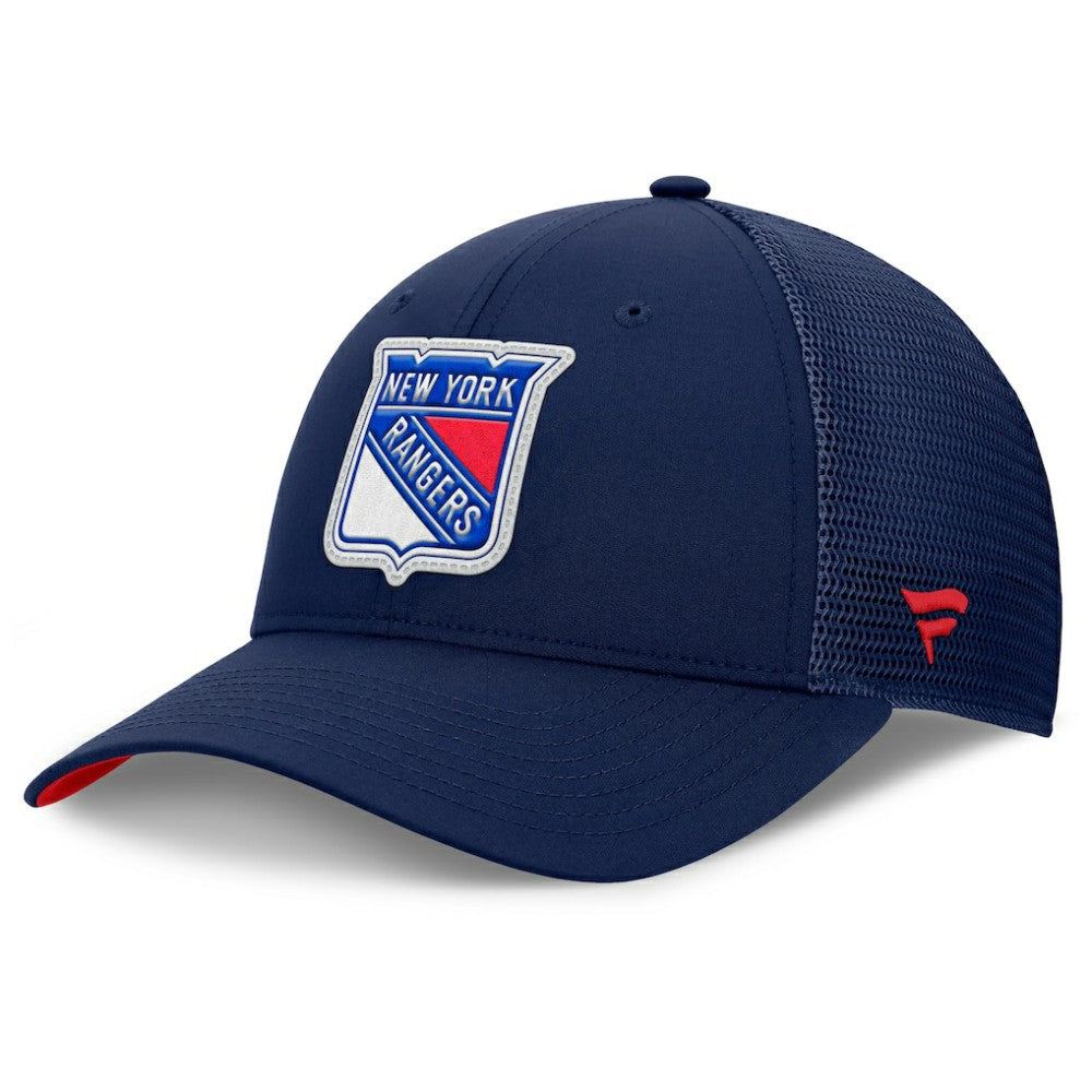 New York Rangers Fanatics Authentic Pro Home Ice Trucker Adjustable Hat - Navy - NHL