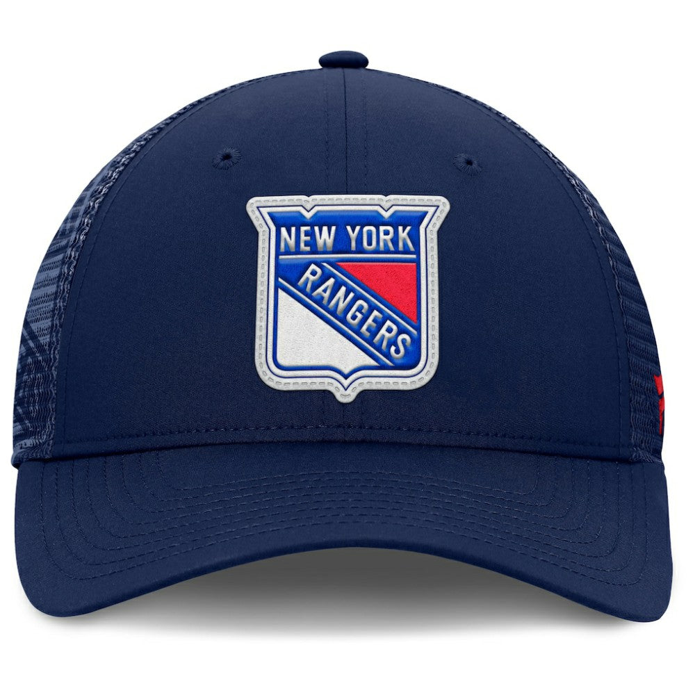 New York Rangers Fanatics Authentic Pro Home Ice Trucker Adjustable Hat - Navy - NHL