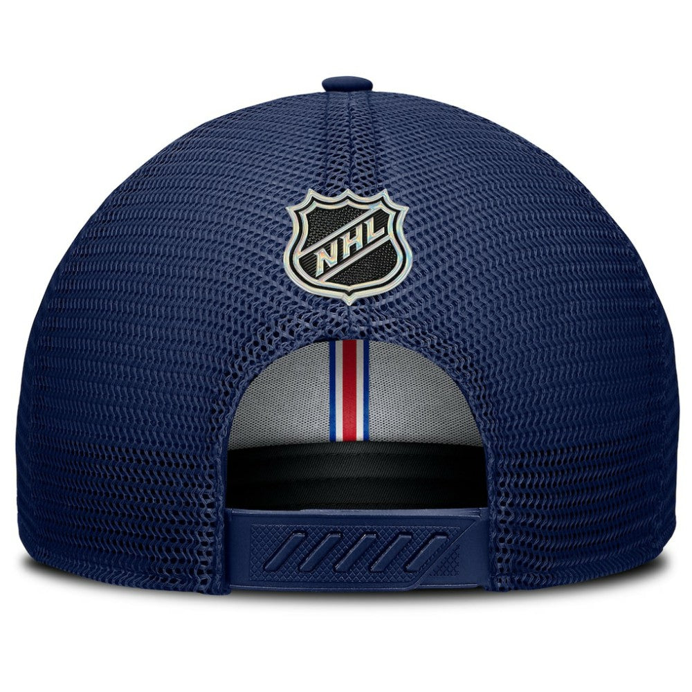 New York Rangers Fanatics Authentic Pro Home Ice Trucker Adjustable Hat - Navy - NHL