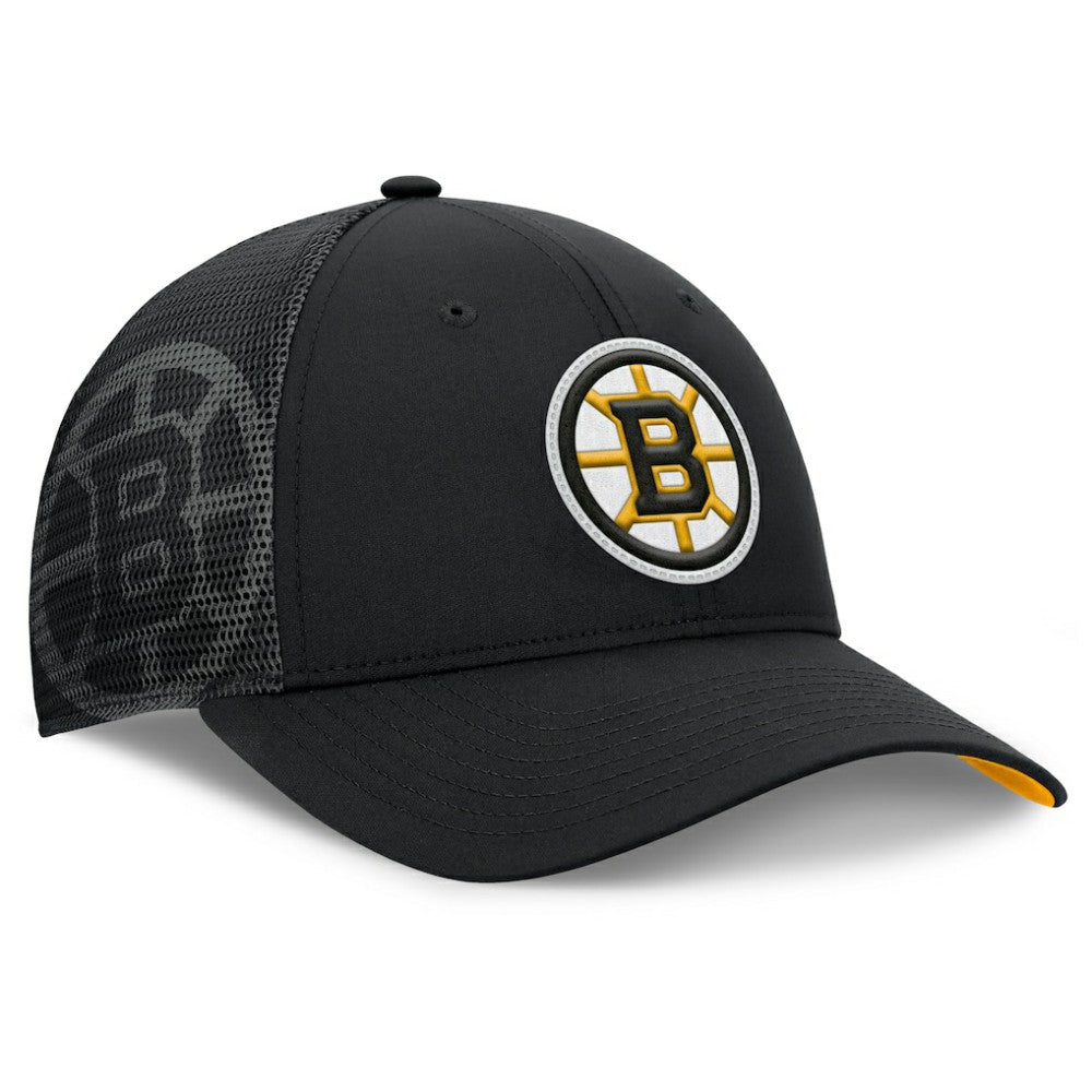 Boston Bruins Fanatics Authentic Pro Home Ice Trucker Adjustable Hat - Black - NHL