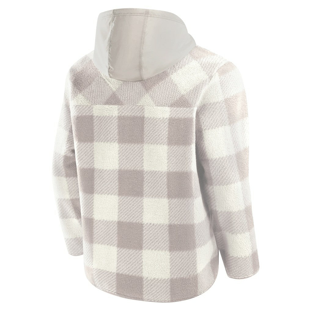 Cleveland Browns Elements Plaid Polar Fleece Quarter-Zip Hoodie Gray | Fanatics