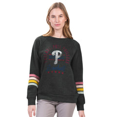 Philadelphia Phillies G-III 4Her by Carl Banks Women's Allana Stripe Pullover Sweatshirt - MLB