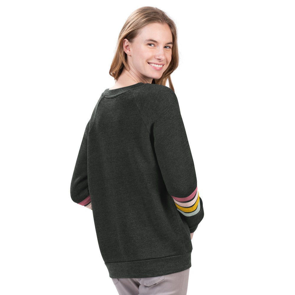 New York Mets G-III 4Her by Carl Banks Women's Allana Stripe Pullover Sweatshirt - MLB