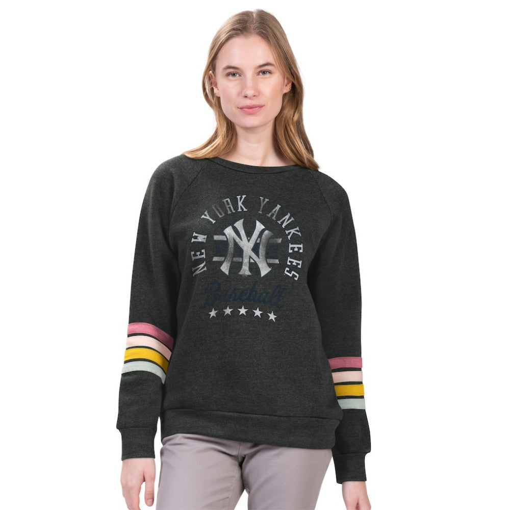 New York Yankees G-III 4Her by Carl Banks Women's Allana Stripe Pullover Sweatshirt - MLB