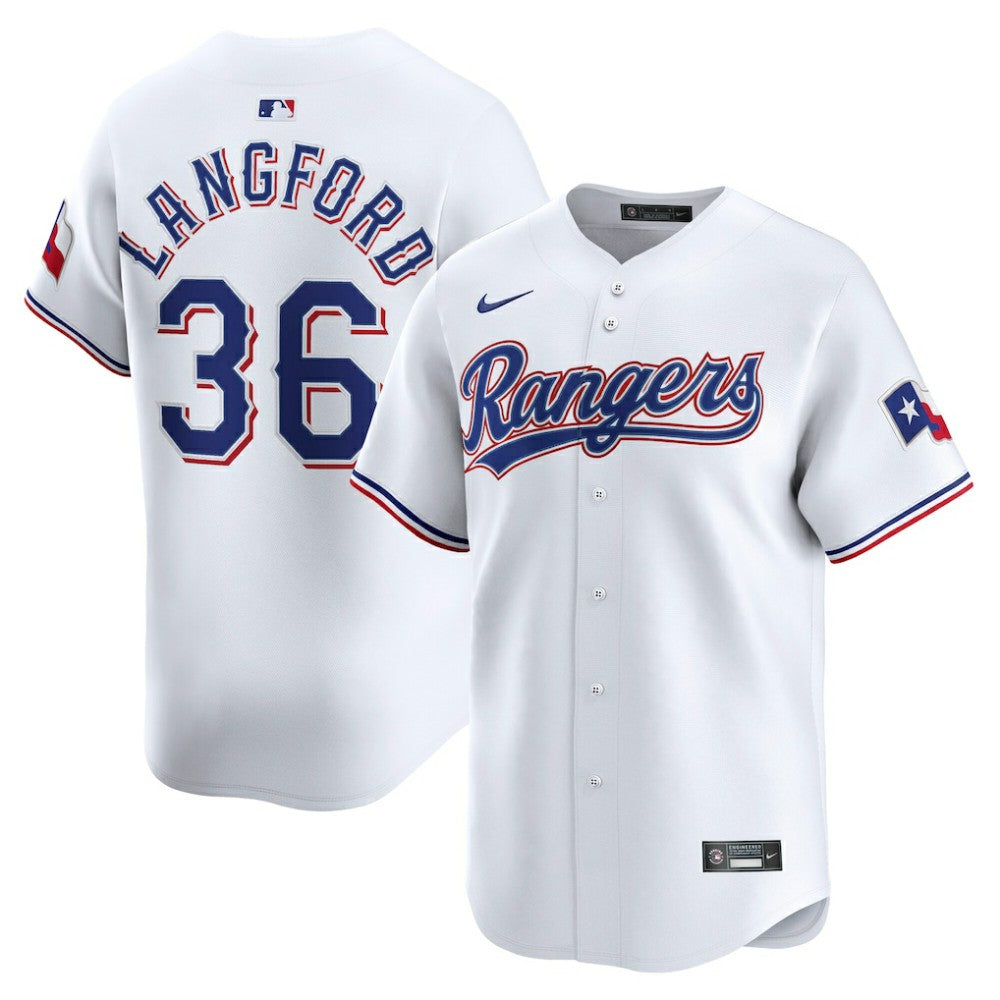 Wyatt Langford Texas Rangers Nike Home Limited Player Jersey - MLB