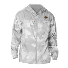Boston Bruins Columbia Camo Flash Challenger Omni-Shade Full-Zip Hoodie Windbreaker - Gray - NHL