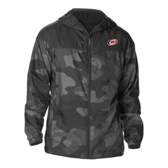 Carolina Hurricanes Columbia Camo Flash Challenger Omni-Shade Full-Zip Hoodie Windbreaker - Black - NHL