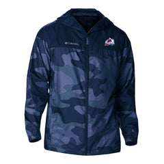Colorado Avalanche Columbia Camo Flash Challenger Omni-Shade Full-Zip Hoodie Windbreaker - Navy - NHL