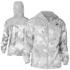 Edmonton Oilers Columbia Camo Flash Challenger Omni-Shade Full-Zip Hoodie Windbreaker - Gray - NHL