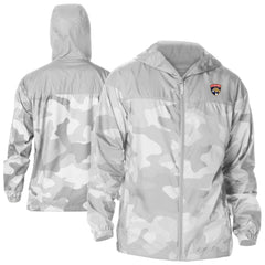 Florida Panthers Columbia Camo Flash Challenger Omni-Shade Full-Zip Hoodie Windbreaker - White - NHL