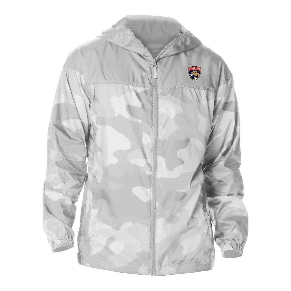Florida Panthers Columbia Camo Flash Challenger Omni-Shade Full-Zip Hoodie Windbreaker - White - NHL