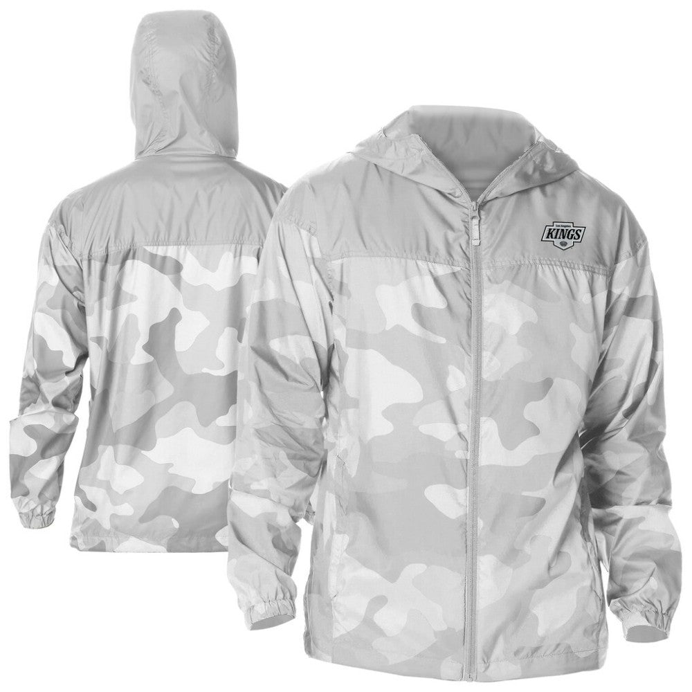 Los Angeles Kings Columbia Camo Flash Challenger Omni-Shade Full-Zip Hoodie Windbreaker - Gray - NHL