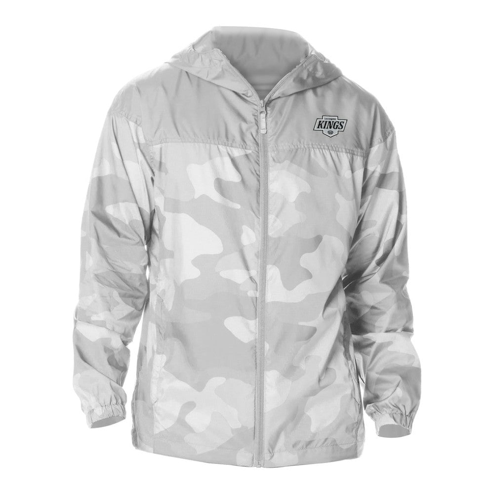 Los Angeles Kings Columbia Camo Flash Challenger Omni-Shade Full-Zip Hoodie Windbreaker - Gray - NHL