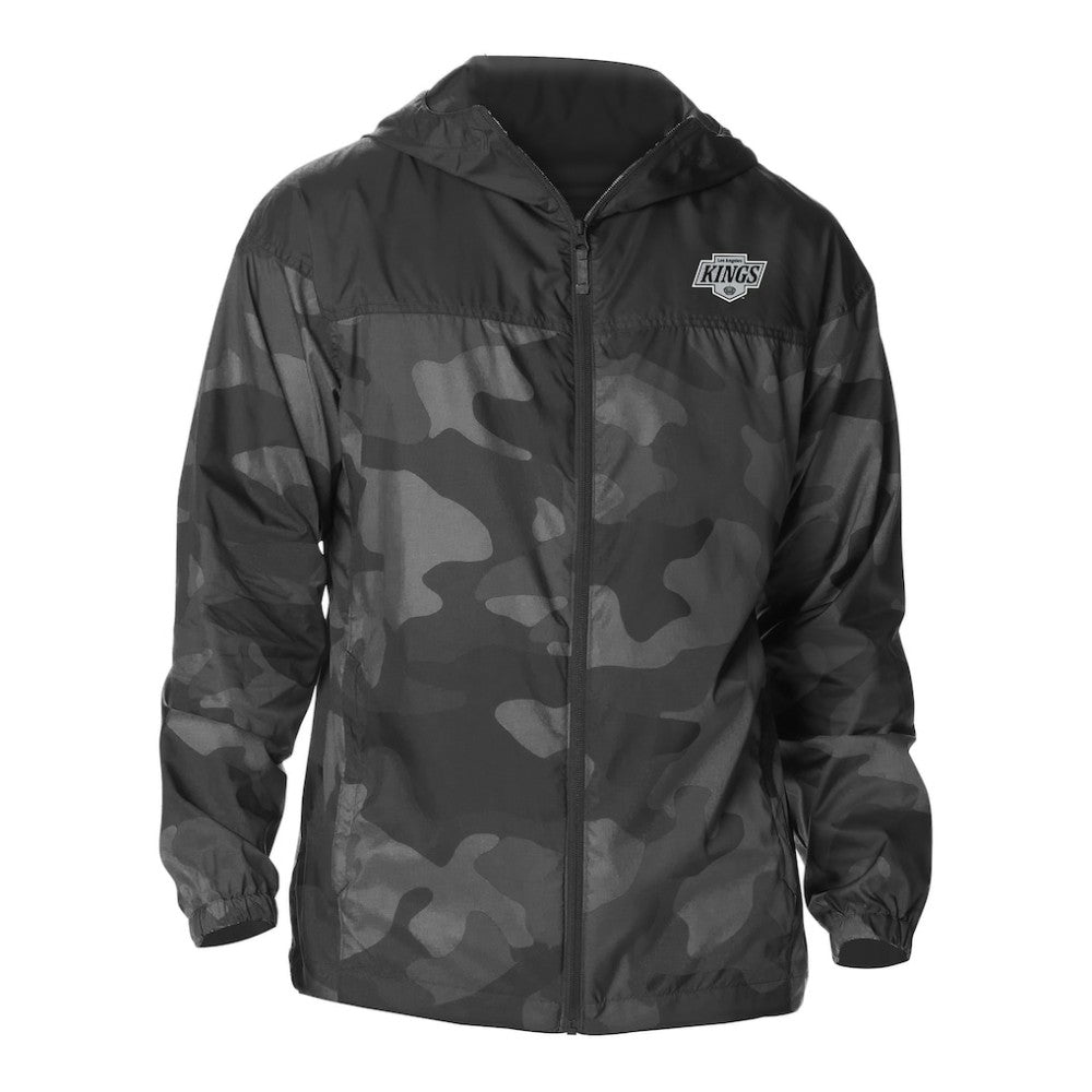 Los Angeles Kings Columbia Camo Flash Challenger Omni-Shade Full-Zip Hoodie Windbreaker - Black - NHL