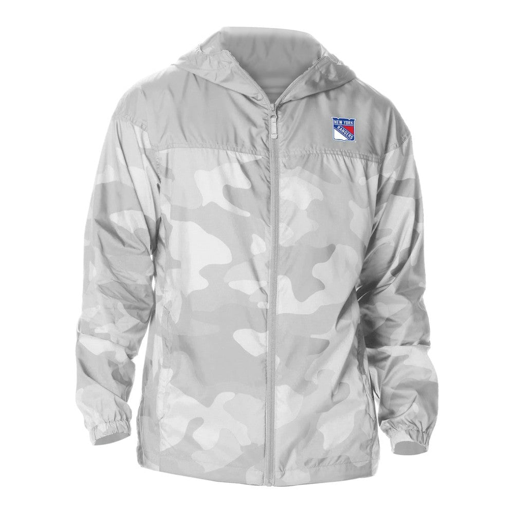 New York Rangers Columbia Camo Flash Challenger Omni-Shade Full-Zip Hoodie Windbreaker - Gray - NHL