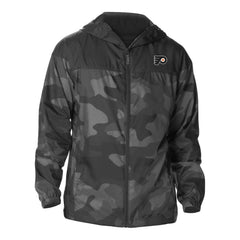 Philadelphia Flyers Columbia Camo Flash Challenger Omni-Shade Full-Zip Hoodie Windbreaker - Black - NHL