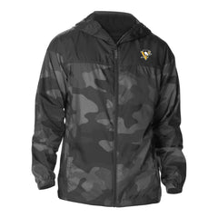 Pittsburgh Penguins Columbia Camo Flash Challenger Omni-Shade Full-Zip Hoodie Windbreaker - Black - NHL
