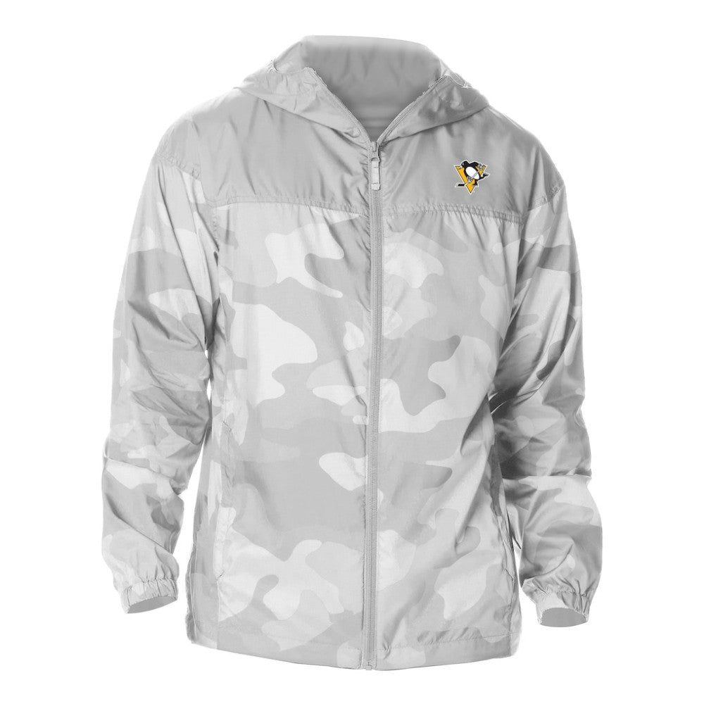 Pittsburgh Penguins Columbia Camo Flash Challenger Omni-Shade Full-Zip Hoodie Windbreaker - Gray - NHL