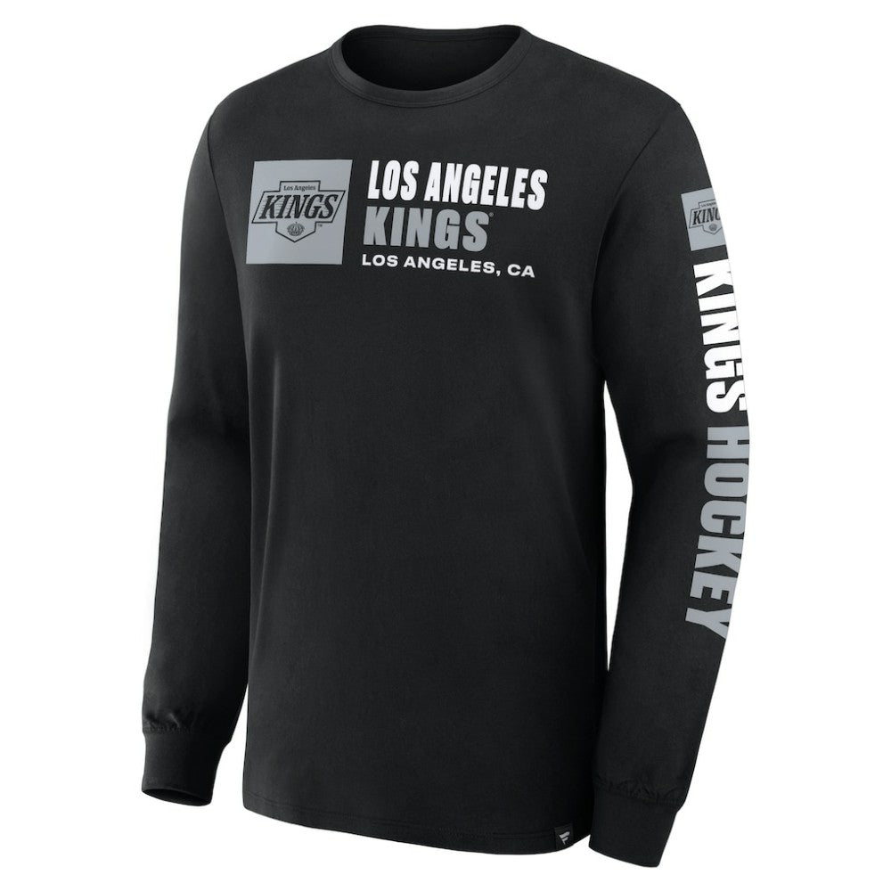 Los Angeles Kings Fanatics Goal Crease Legacy Long Sleeve T-Shirt - Black - NHL