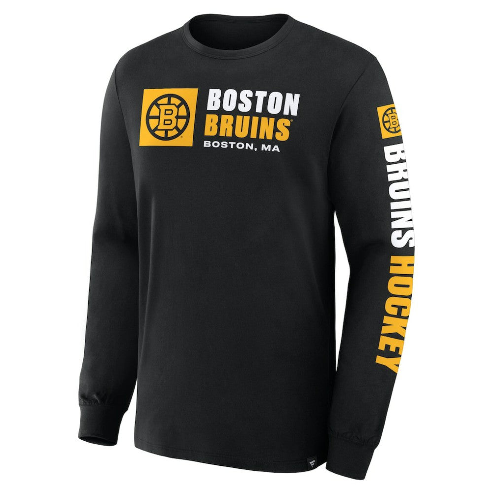 Boston Bruins Fanatics Goal Crease Legacy Long Sleeve T-Shirt - Black - NHL