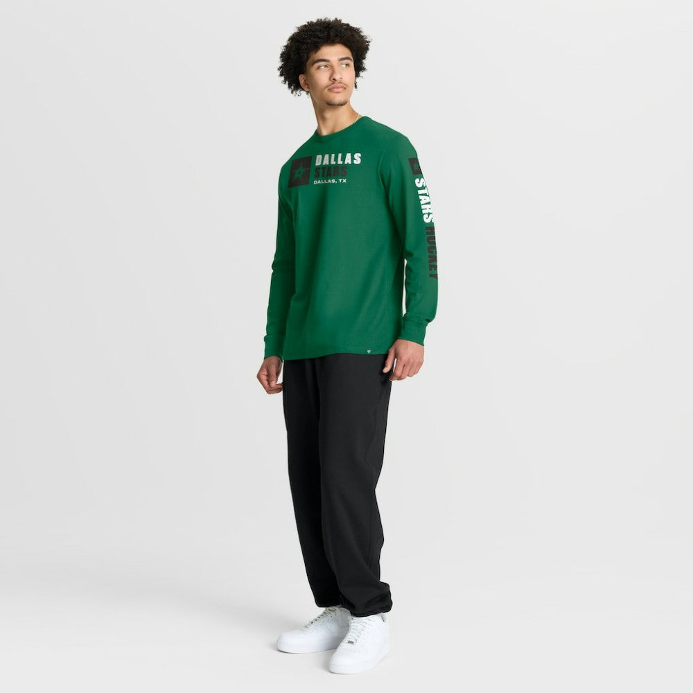 Dallas Stars Fanatics Goal Crease Legacy Long Sleeve T-Shirt - Kelly Green - NHL