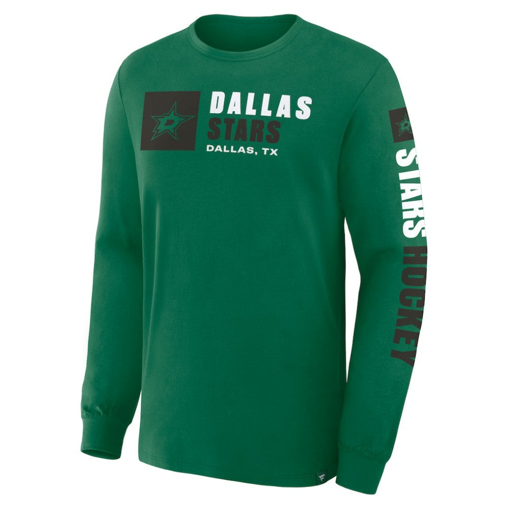 Dallas Stars Fanatics Goal Crease Legacy Long Sleeve T-Shirt - Kelly Green - NHL