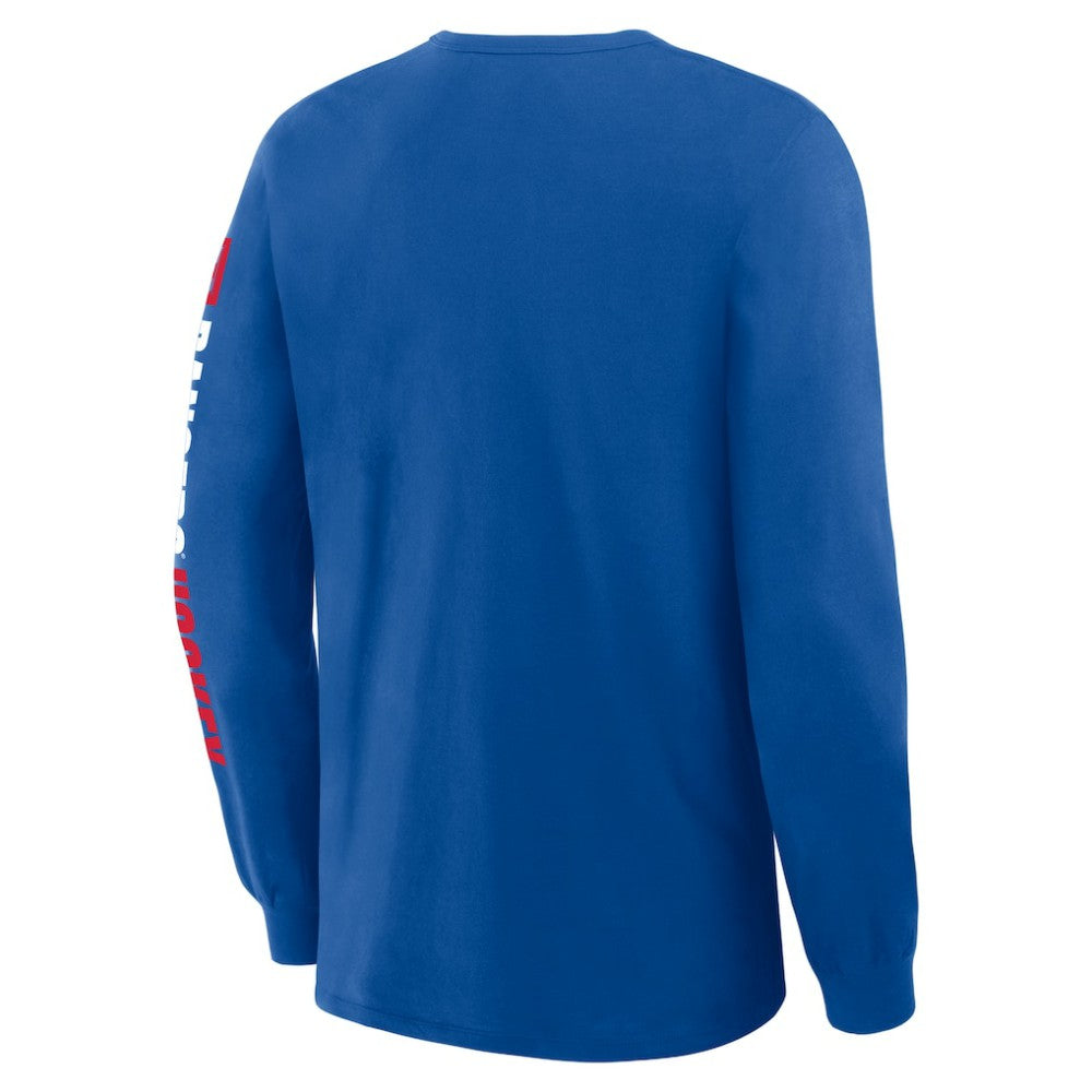 New York Rangers Fanatics Goal Crease Legacy Long Sleeve T-Shirt - Blue - NHL