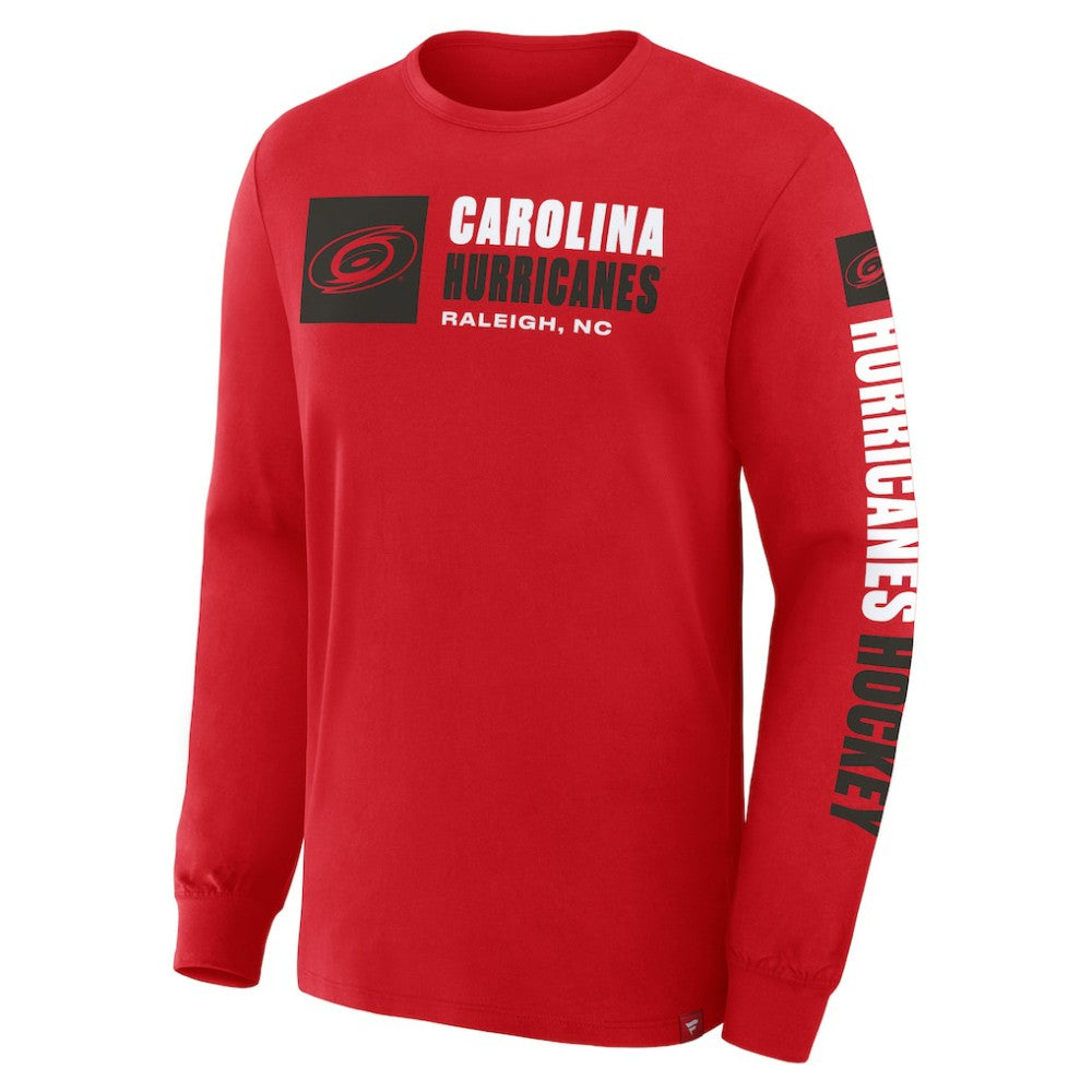 Carolina Hurricanes Fanatics Goal Crease Legacy Long Sleeve T-Shirt - Red - NHL