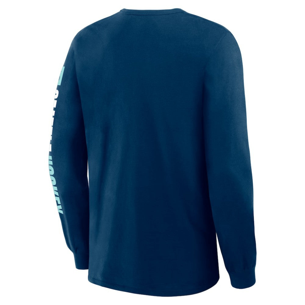 Seattle Kraken Fanatics Goal Crease Legacy Long Sleeve T-Shirt - Navy - NHL