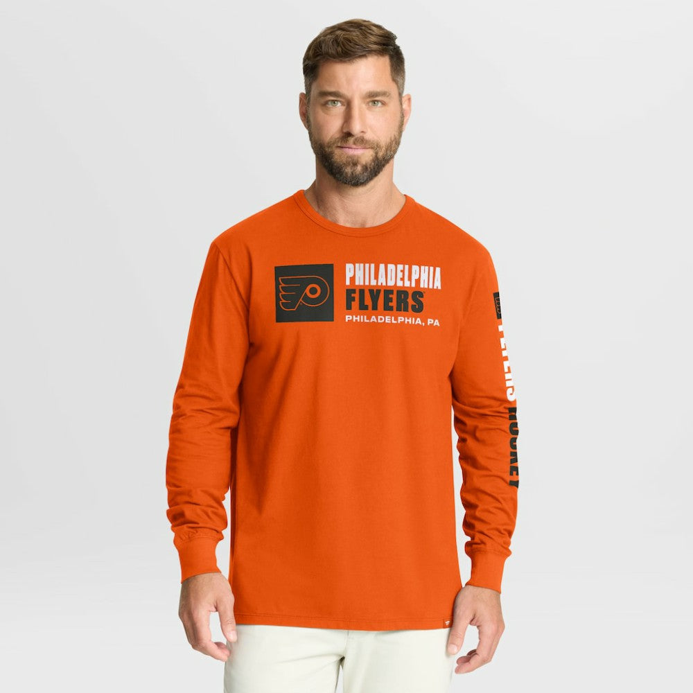 Philadelphia Flyers Fanatics Goal Crease Legacy Long Sleeve T-Shirt - Orange - NHL