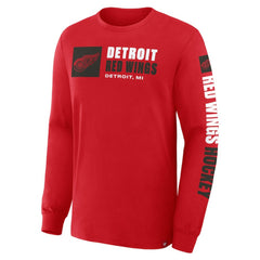 Detroit Red Wings Fanatics Goal Crease Legacy Long Sleeve T-Shirt - Red - NHL