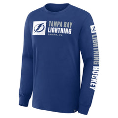 Tampa Bay Lightning Fanatics Goal Crease Legacy Long Sleeve T-Shirt - Blue - NHL
