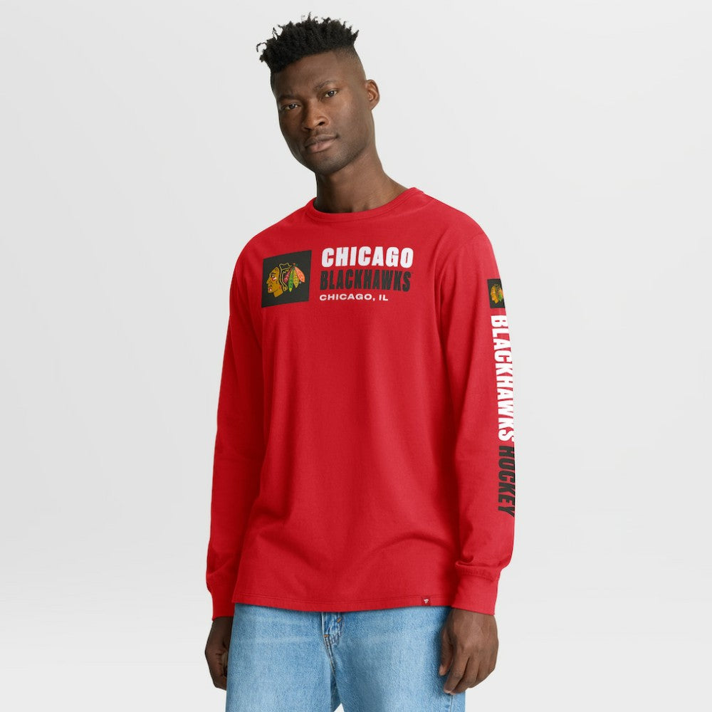 Chicago Blackhawks Fanatics Goal Crease Legacy Long Sleeve T-Shirt - Red - NHL