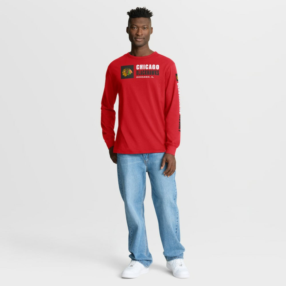 Chicago Blackhawks Fanatics Goal Crease Legacy Long Sleeve T-Shirt - Red - NHL