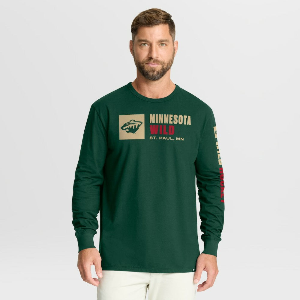 Minnesota Wild Fanatics Goal Crease Legacy Long Sleeve T-Shirt - Green - NHL